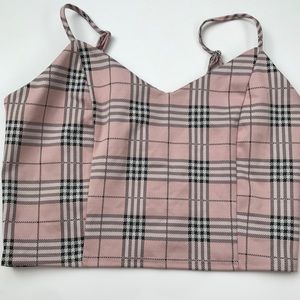 Plaid Spaghetti Strap Tank Top